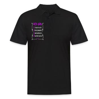 Für den besten Menschen - Ich bin Lisa - Männer Poloshirt - Schwarz - Vorne - Kai (181cm)