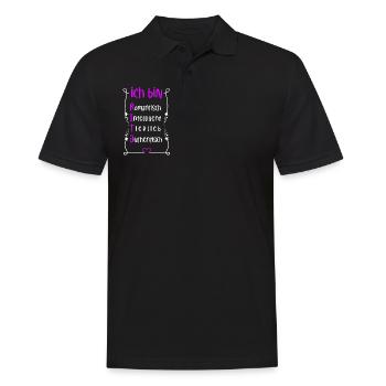 Für den besten Menschen - Ich bin Rita - Männer Poloshirt - Schwarz - Vorne - Kai (181cm)
