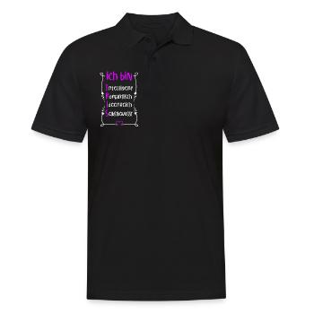 Für den besten Menschen - Ich bin Iris - Männer Poloshirt - Schwarz - Vorne - Kai (181cm)