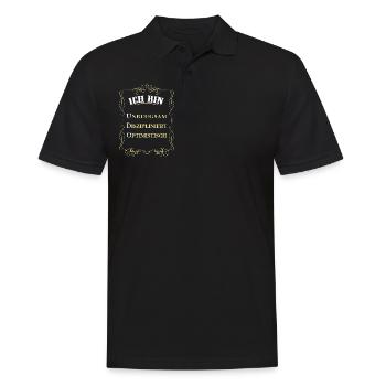 Für den besten Menschen - Ich bin Udo - Männer Poloshirt - Schwarz - Vorne - Kai (181cm)