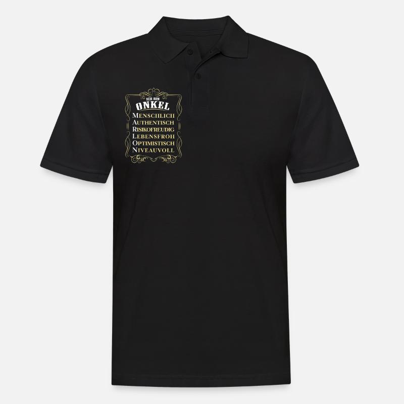 Marlon - bester Onkel - Männer Poloshirt - Schwarz