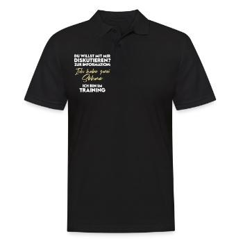 Du willst diskutieren? Vater und Söhne - Männer Poloshirt - Schwarz - Vorne - Kai (181cm)