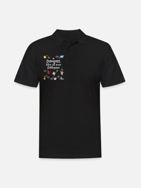 Meine Lieblingstiere in Dangast - Männer Poloshirt - Schwarz