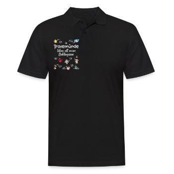 Meine Lieblingstiere in Travemünde - Männer Poloshirt - Schwarz - Vorne - Kai (181cm)