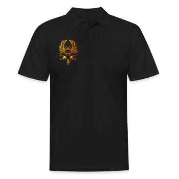 Chepre with glyphs - Egyptian scarab - Men's Polo Shirt - black - Front - Kai (181cm)