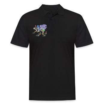 Frog skeleton with mushrooms - Men's Polo Shirt - black - Front - Kai (181cm)