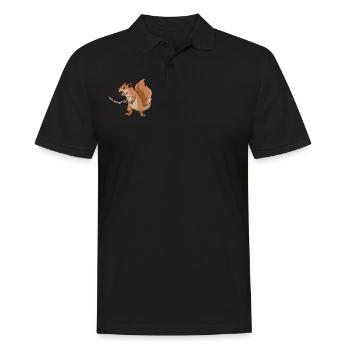 Monster Tiere - Horror Messer Eichhörnchen - Männer Poloshirt - Schwarz - Vorne - Kai (181cm)