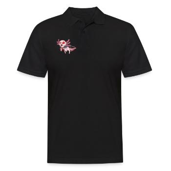 Monster Tiere - Vampir Axolotl - Männer Poloshirt - Schwarz - Vorne - Kai (181cm)