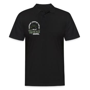 Mon animal spirituel - Tortue serpentine - Polo Homme - noir - Devant - Kai (181cm)