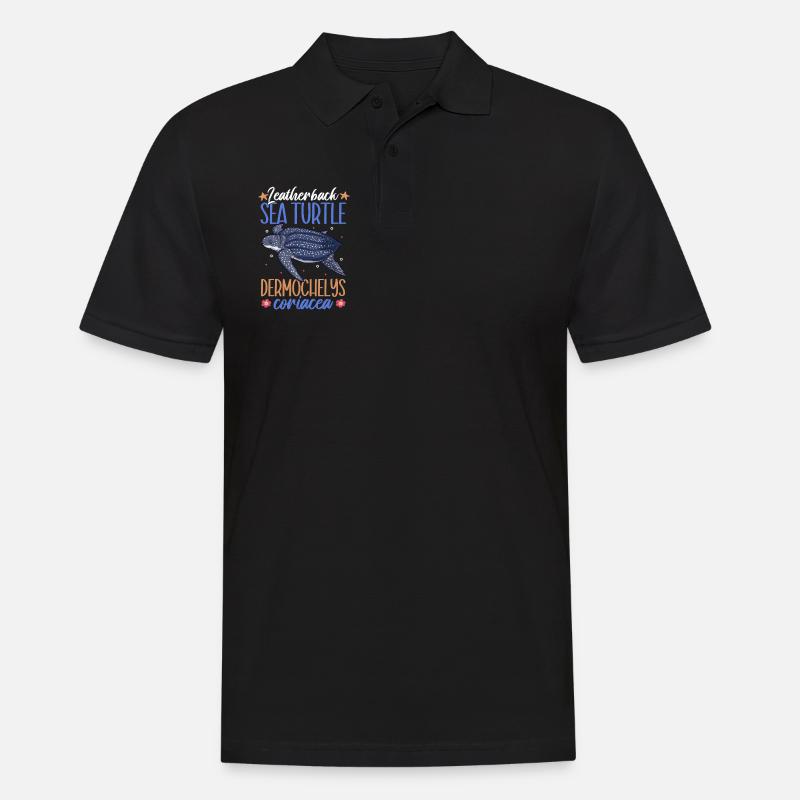 Leatherback Turtle - Men's Polo Shirt - black