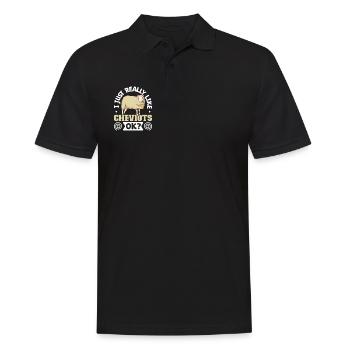 J’adore mes moutons Cheviot - Polo Homme - noir - Devant - Kai (181cm)