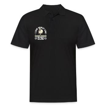Ich liebe mein Hampshire-Schaf - Männer Poloshirt - Schwarz - Vorne - Kai (181cm)