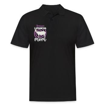 Mom of a LaMancha goat - Men's Polo Shirt - black - Front - Kai (181cm)
