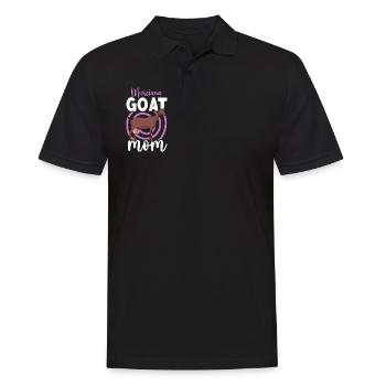 Mom of a Murcia-Granada goat - Men's Polo Shirt - black - Front - Kai (181cm)