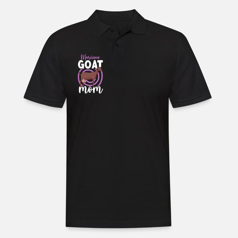 Mama einer Murcia-Granada-Ziege - Männer Poloshirt - Schwarz