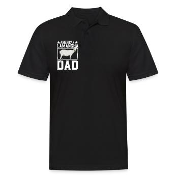 Papa d’une chèvre LaMancha - Polo Homme - noir - Devant - Kai (181cm)