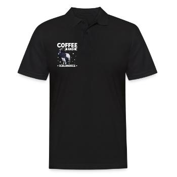 Café et chèvre islandaise - Polo Homme - noir - Devant - Kai (181cm)
