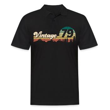 Vintage 1979 40e anniversaire cadeau rétro bday - Polo Homme - noir - Devant - Kai (181cm)