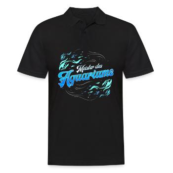 Aquarist Aquarist Aquarium Fish Aquascaping - Men's Polo Shirt - black - Front - Kai (181cm)