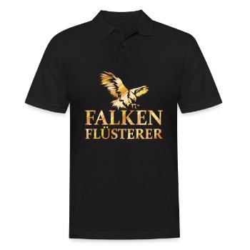 Falke Vogel Raubvogel Falknerei Falkner Falkenflüs - Männer Poloshirt - Schwarz - Vorne - Kai (181cm)