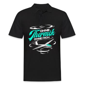 Segelfliegen Pilot Segelflugzeug Segelflieger - Männer Poloshirt - Schwarz - Vorne - Kai (181cm)