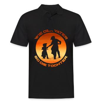 Motocross Vater und Tochter Dirt Bike Motorrad - Männer Poloshirt - Schwarz - Vorne - Kai (181cm)