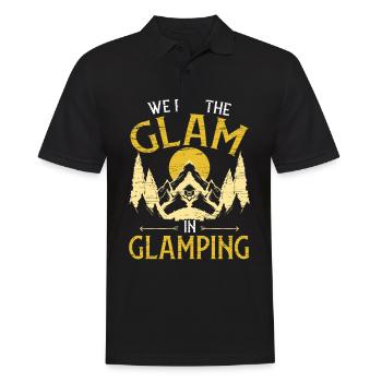 Glamping Camping Glamper - Men's Polo Shirt - black - Front - Kai (181cm)