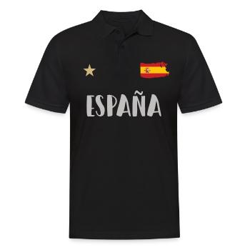 Espagne Maillot de football Drapeau espagnol - Polo Homme - noir - Devant - Kai (181cm)