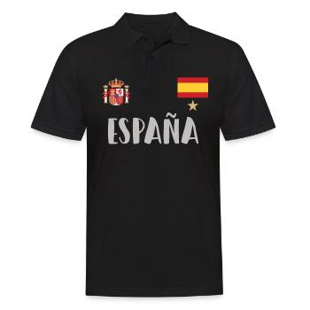 Espagne Maillot de football Drapeau espagnol - Polo Homme - noir - Devant - Kai (181cm)