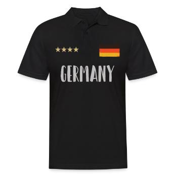 Allemagne Maillot de football Drapeau allemand - Polo Homme - noir - Devant - Kai (181cm)