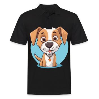 Conception de chien mignon pour les propriétaires de chiens - Polo Homme - noir - Devant - Kai (181cm)