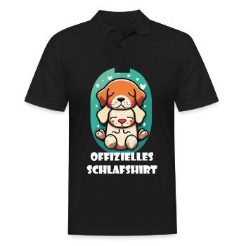 Ausgefallene Langschläfer Morgenmuffel Schlafshirt - Männer Poloshirt - Schwarz - Vorne - Kai (181cm)
