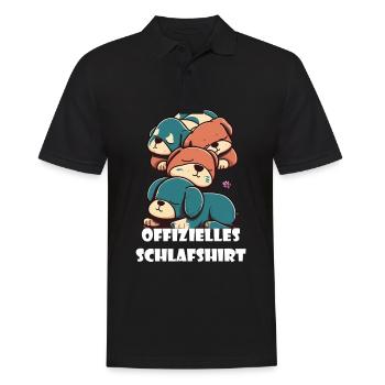 Geschenkidee Langschläfer Morgenmuffel Schlafshirt - Männer Poloshirt - Schwarz - Vorne - Kai (181cm)