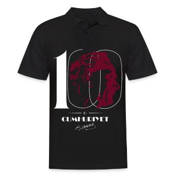 Ataturk Silhouette 100 Years of Cumhuriyet - Men's Polo Shirt - black - Front - Kai (181cm)