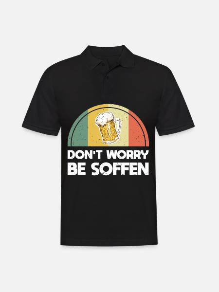 Dont Worry Be Soffen - Männer Poloshirt - Schwarz
