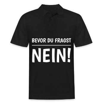Avant de demander Non - Polo Homme - noir - Devant - Kai (181cm)