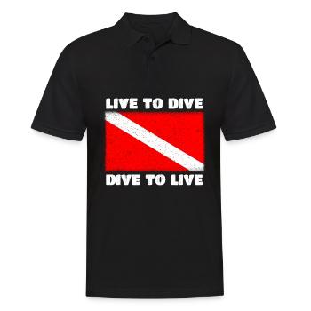 Scuba diving saying - Men's Polo Shirt - black - Front - Kai (181cm)
