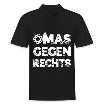 Anti Nazi Spruch - Männer Poloshirt - Schwarz - Vorne - Kai (181cm)