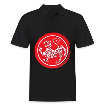 Karate Shotokan Tiger logo - Men's Polo Shirt - black - Front - Kai (181cm)