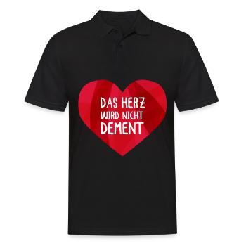 Altenpflege Das Herz Wird Nicht Dement - Männer Poloshirt - Schwarz - Vorne - Kai (181cm)