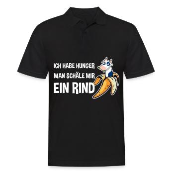 Grillen Ich Habe Hunger Man Schäle Mir Ein Rind - Männer Poloshirt - Schwarz - Vorne - Kai (181cm)