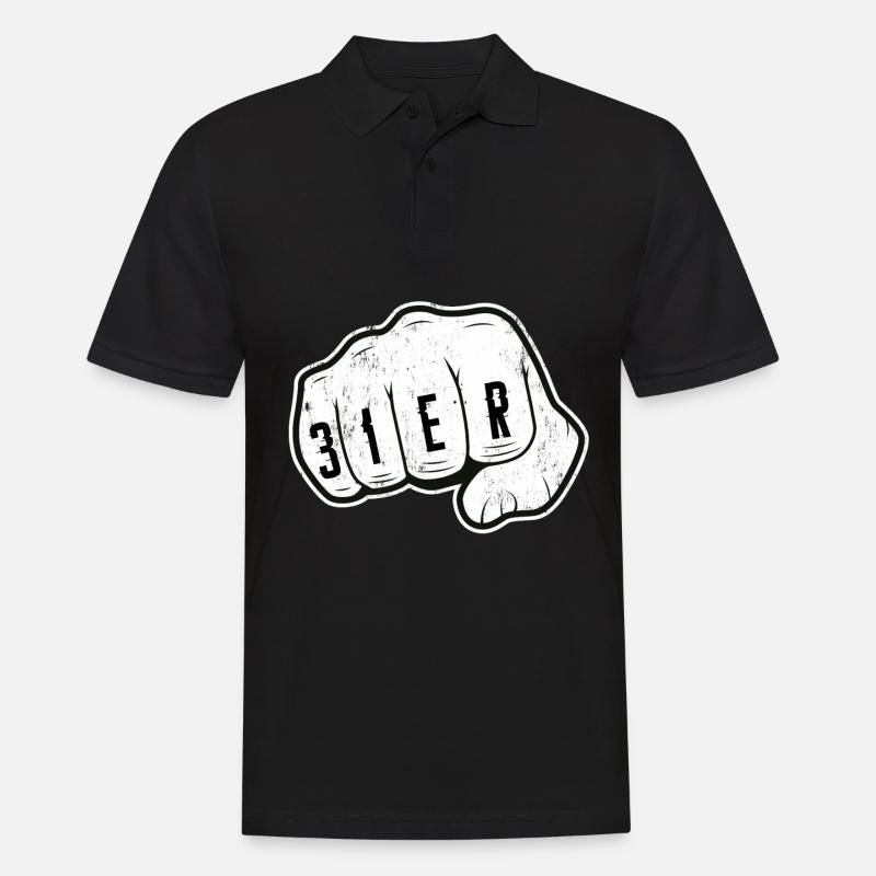 31er - Männer Poloshirt - Schwarz
