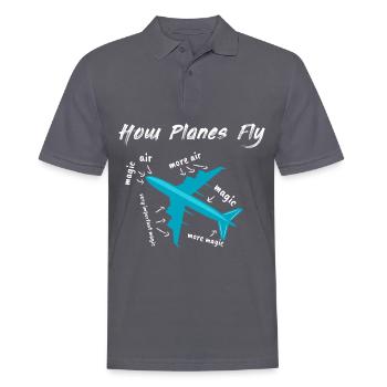 Comment les avions volent cadeau - Polo Homme - charbon - Devant - Nico (186cm)
