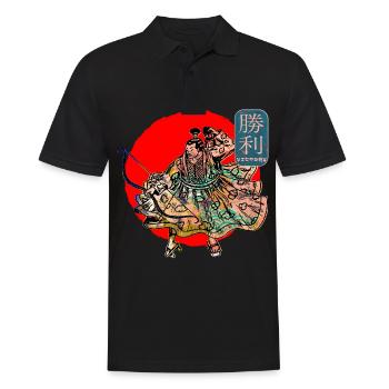 Sabre Guerrier Samouraï Art Japonais Victoire Kanji - Polo Homme - noir - Devant - Kai (181cm)