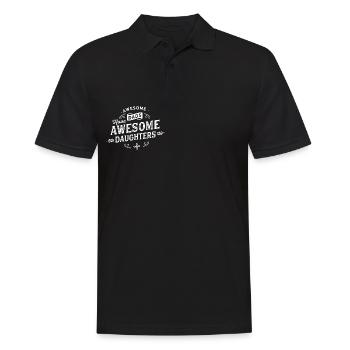 Vater und Tochter, Awesome Dads Awesome Daughters - Männer Poloshirt - Schwarz - Vorne - Kai (181cm)