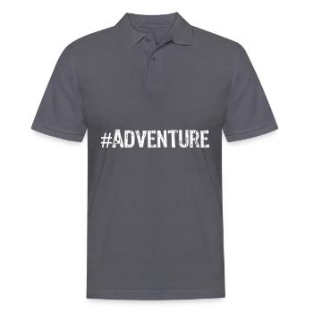 #adventure - Männer Poloshirt - Anthrazit - Vorne - Nico (186cm)