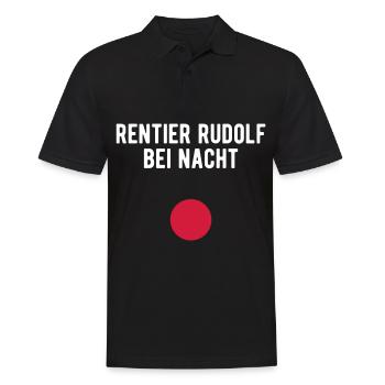 Renne Rudolf dans la nuit - Polo Homme - noir - Devant - Kai (181cm)