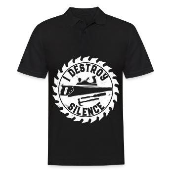 Tischler | Handwerk Handwerker Holz Geschenkideen - Männer Poloshirt - Schwarz - Vorne - Kai (181cm)