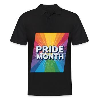 LGBTQ Pride Month - Men's Polo Shirt - black - Front - Kai (181cm)