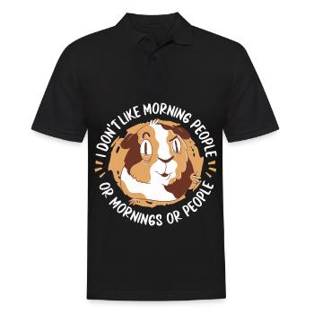 Hamster - Männer Poloshirt - Schwarz - Vorne - Kai (181cm)